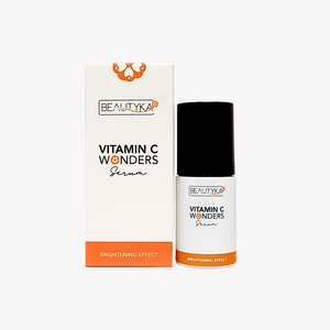 Vitamin C Wonders Serum is a powerful brightening and antiaging treatment. It boosts collagen, firms the skin and prevents<br data-mce-fragment="1">premature ageing. Powered with 12% vitamin C to visibly treat<br data-mce-fragment="1">dullness and signs of ageing and environmental damage such as<br data-mce-fragment="1">hyperpigmentation reducing their appearance and stimulating skin<br data-mce-fragment="1">cell renewal.